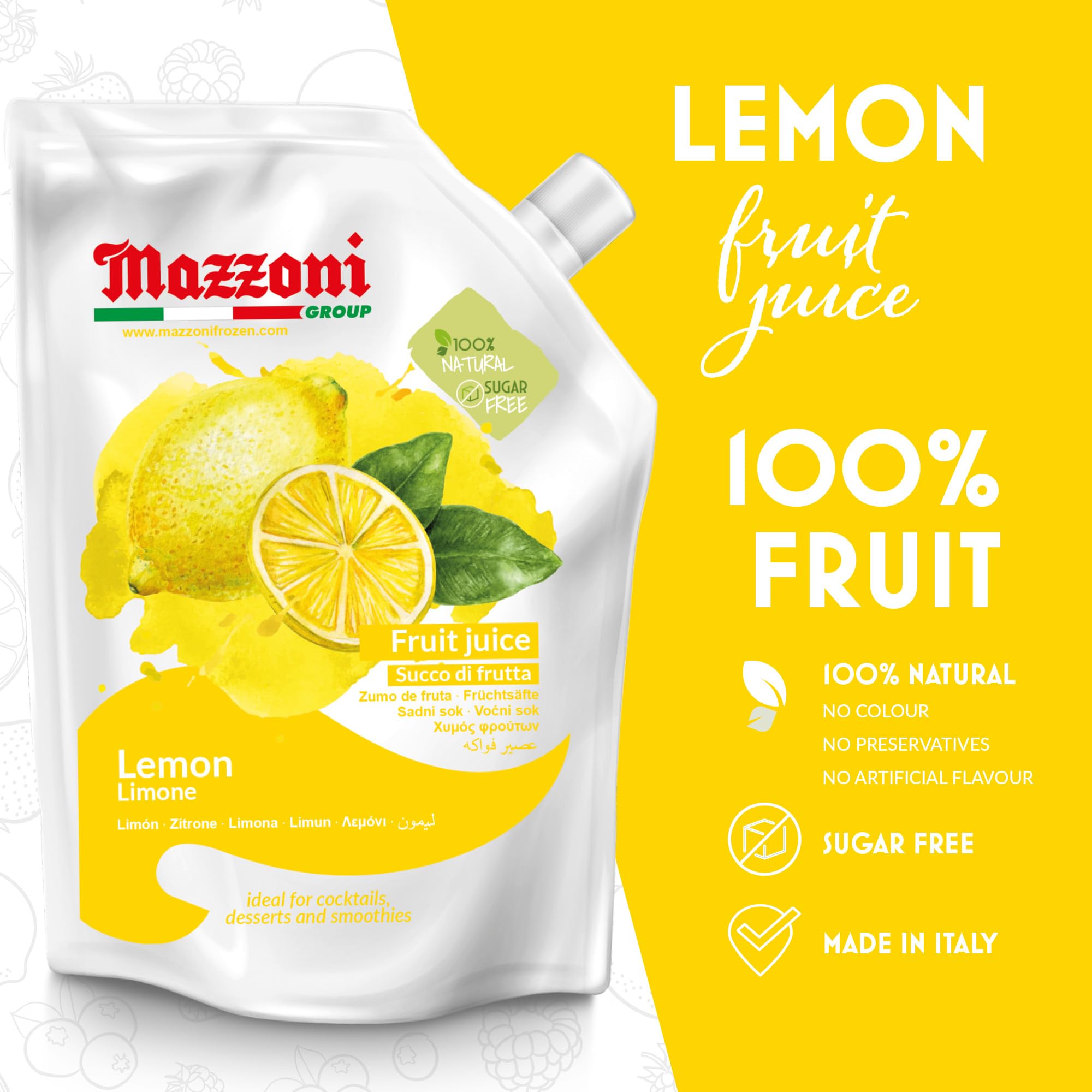 Amazon.com : Mazzoni - Lemon Juice, 100% Pure Lemon, Just Juice